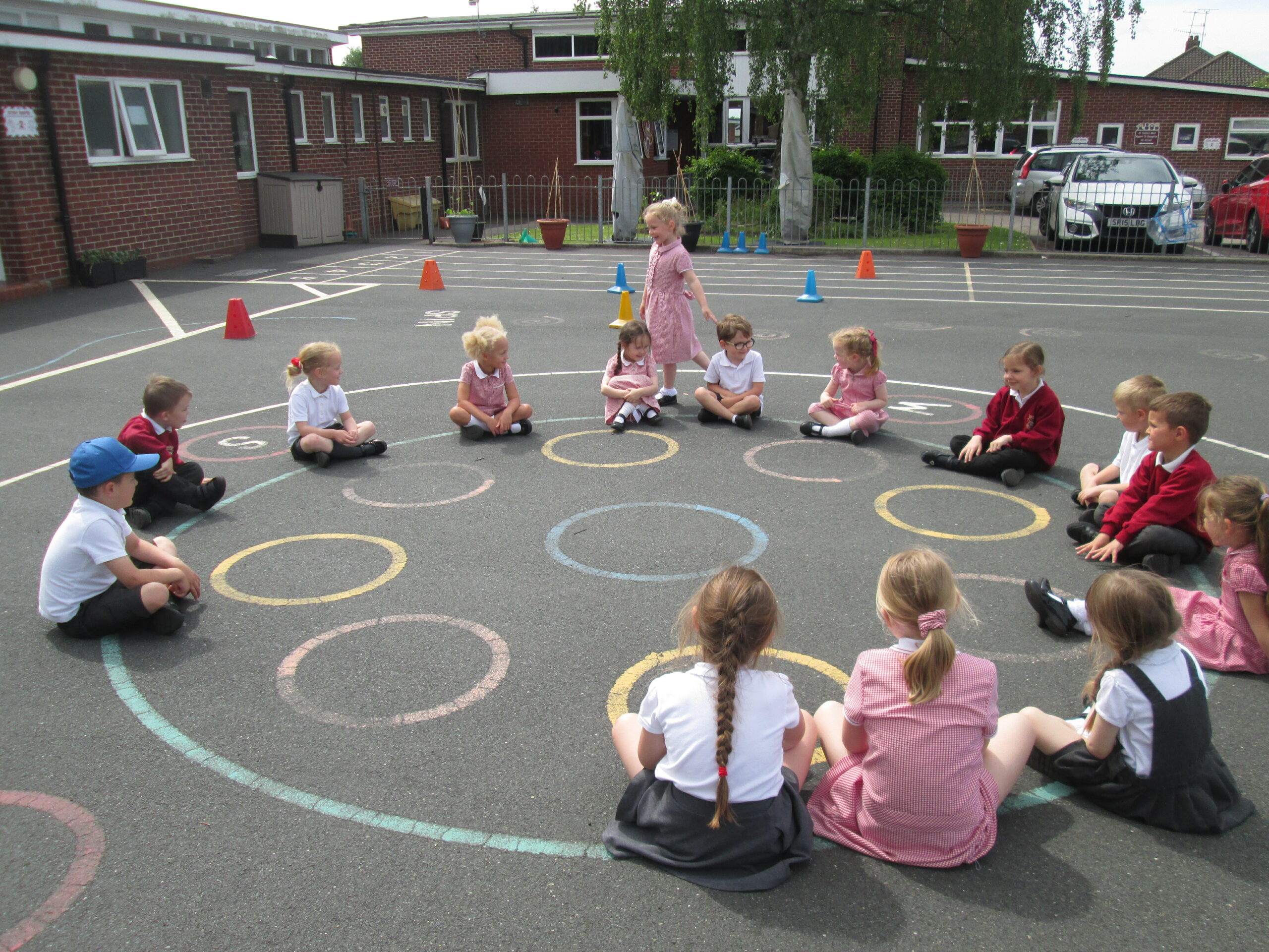 Playground Games In Reception Hillside Primary School Baddeley Green Staffordshire